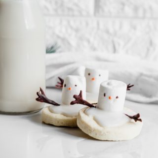 easy vegan snowman cookies