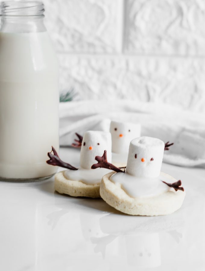 easy vegan snowman cookies